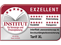 Qualitätssiegel Berufsunfähigkeitsversicherung: IVFP - Testergebnis Exzellent