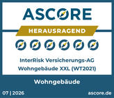Qualitätssiegel Wohngebäudeversicherung: ASCORE - herausragend