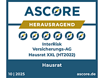 Qualitätssiegel Hausrat: ascore - herausragend
