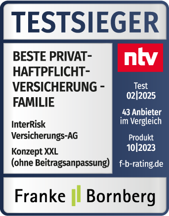 Qualitätssiegel Privathaftpflicht: Franke Bornberg - Beste Haftpflichtversicherung Familie