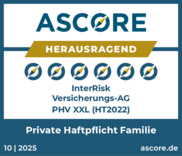 Qualitätssiegel Private Haftpflicht: ascore - herausragend