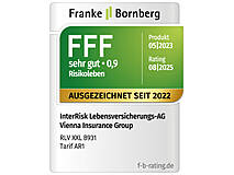 Qualitätssiegel Risikoleben: Franke Bornberg - sehr gut (0,9)